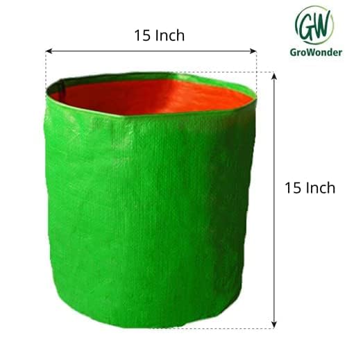 Grow Bags 15x15 inch, 230 GSM Strong - Pack of 7