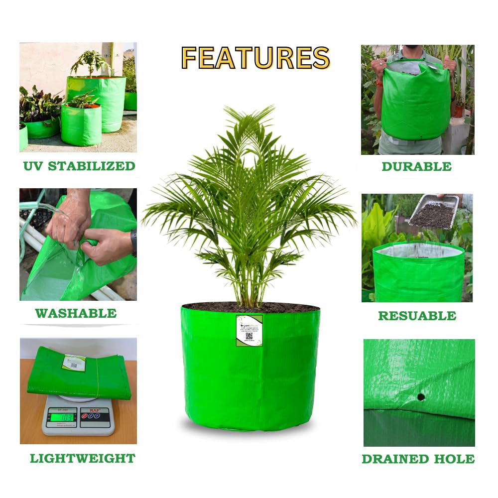 12x12 Grow Bags for Terrace Garden, HDPE 260 GSM(Pack of 10)