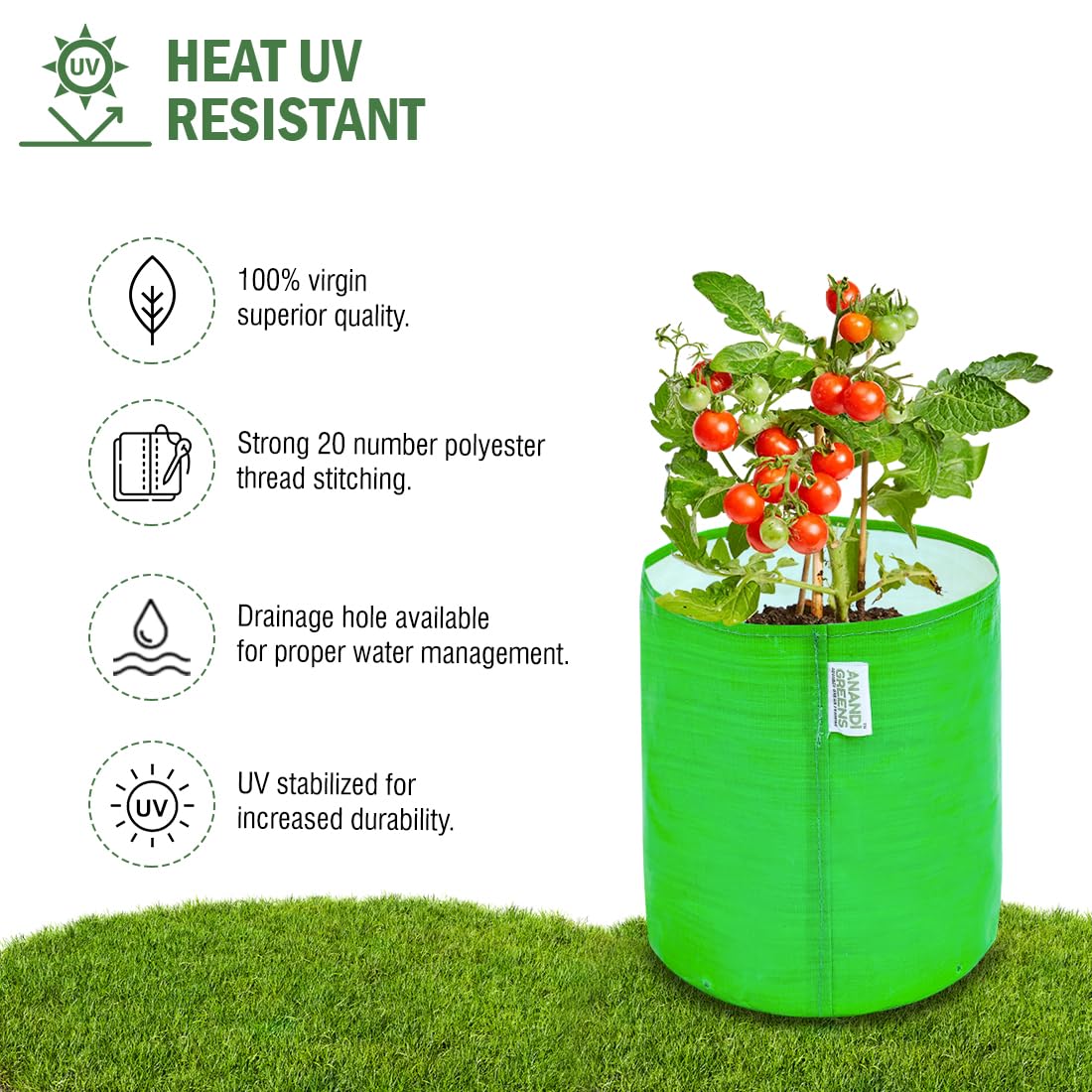 Grow Bag 260 GSM 9x6 Inch - Pack of 10