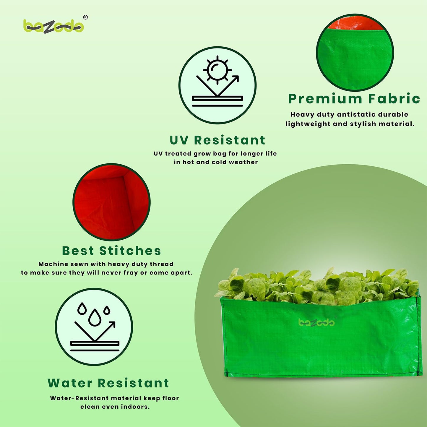 Grow Bags 5 Nos Size 24 x 12 x 9 inch