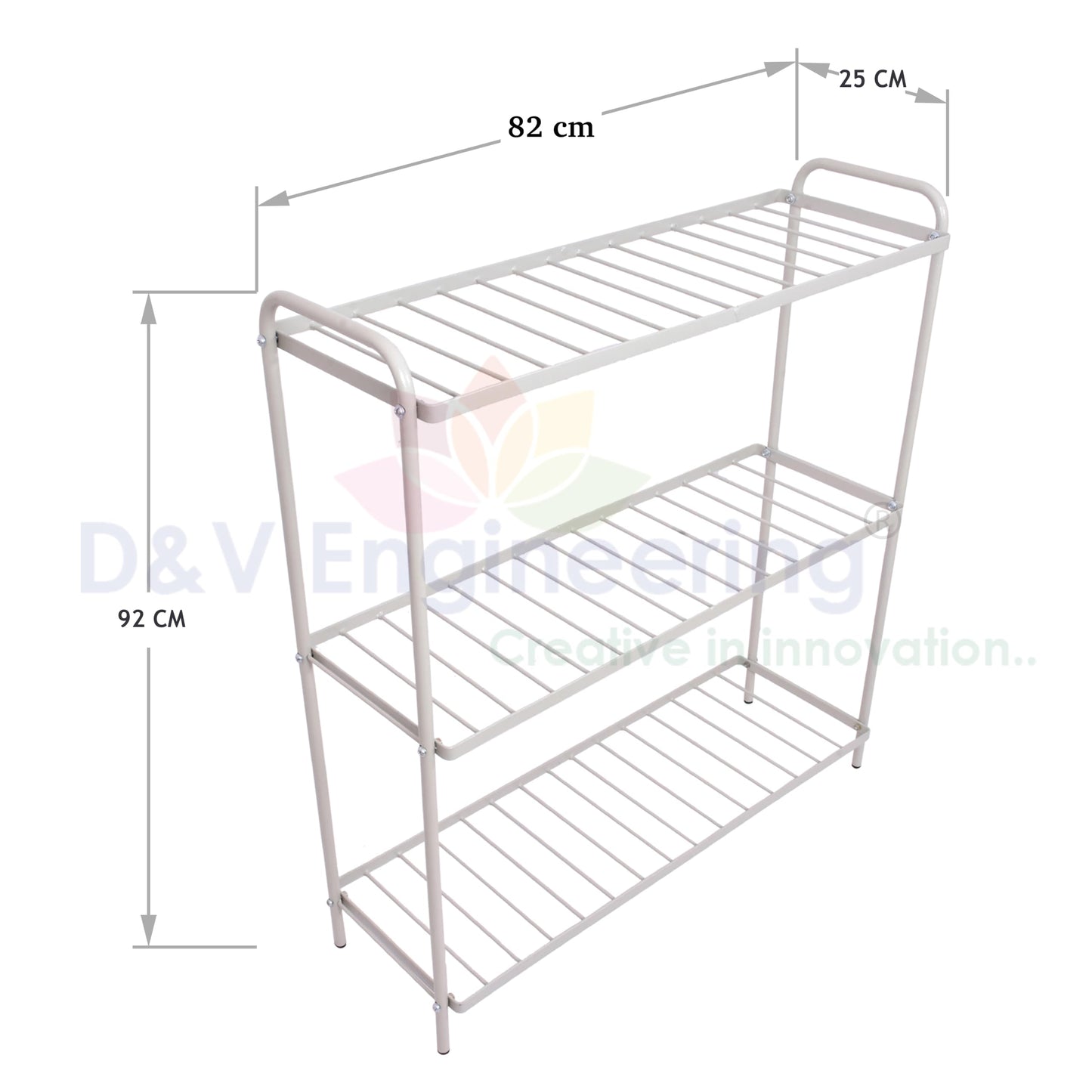 Metal 3-Tier Indoor Outdoor Multipurpose Plant Stand Rack