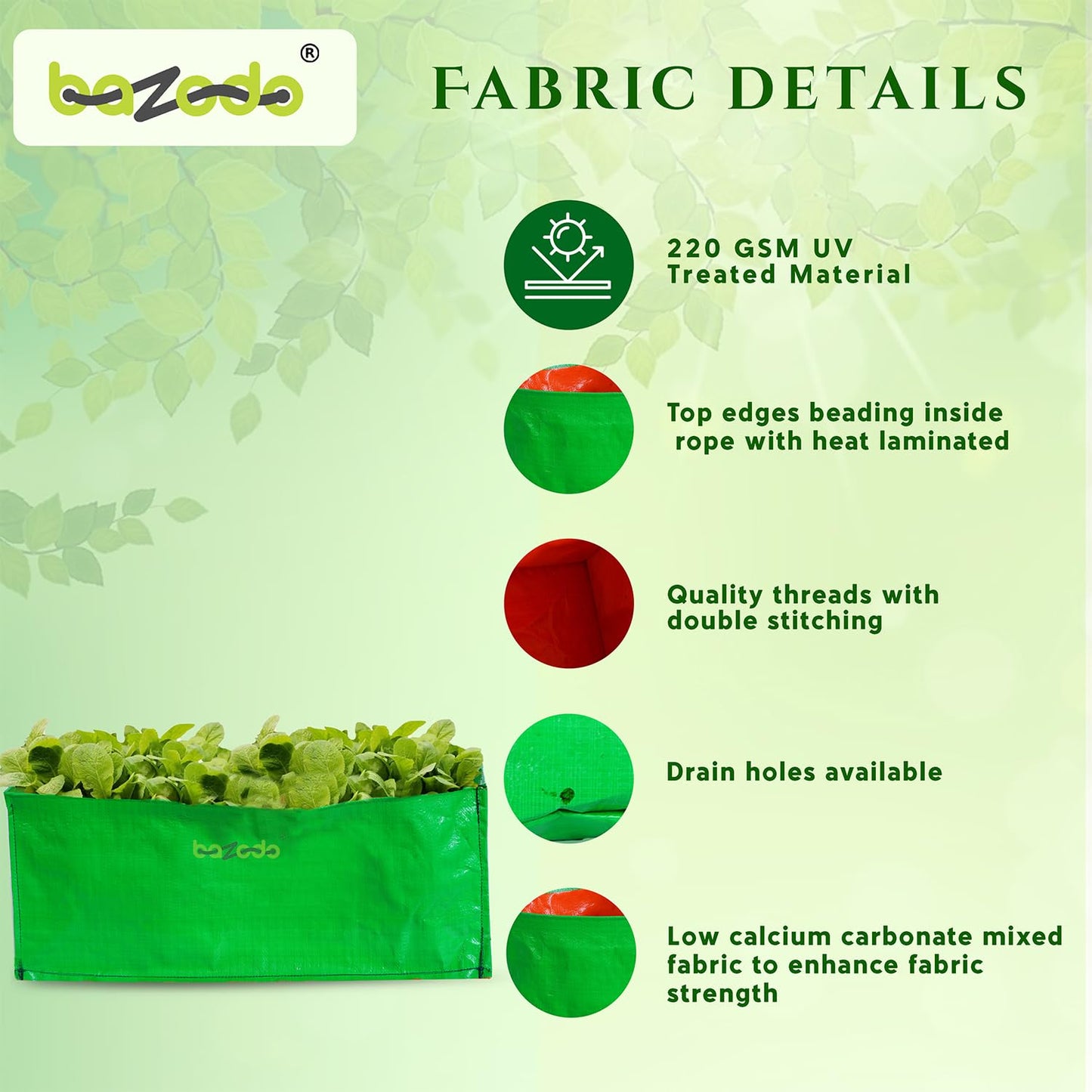 Grow Bags 5 Nos Size 24 x 12 x 9 inch