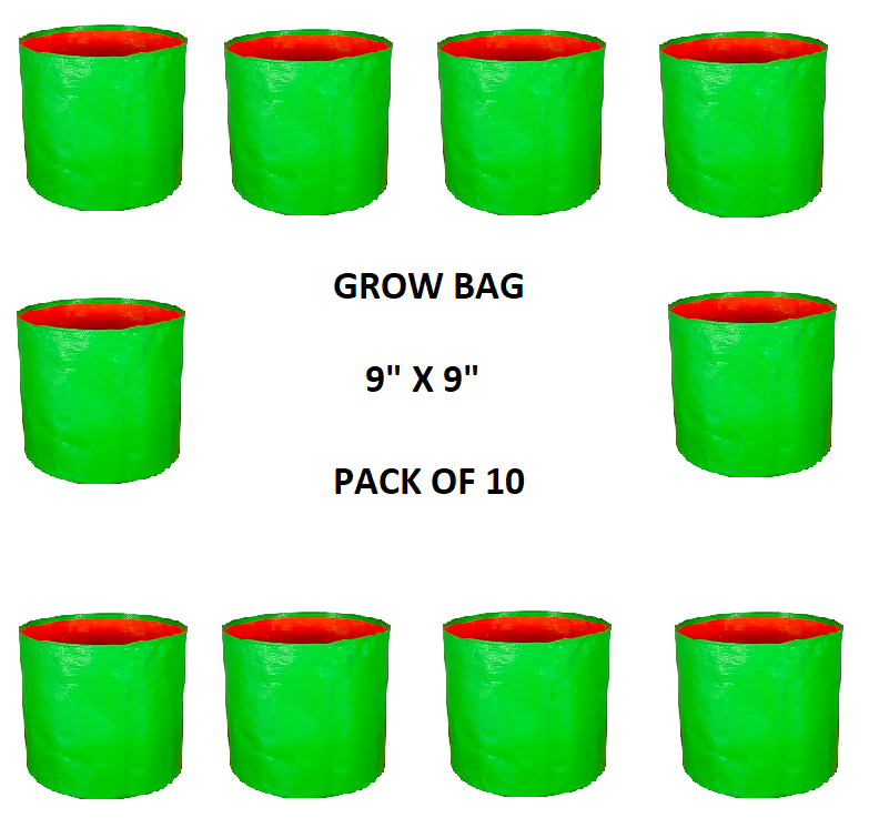 Grow Bag 9x9 Inch - Pack of 10