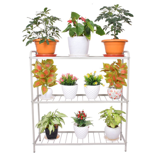 Metal 3-Tier Indoor Outdoor Multipurpose Plant Stand Rack